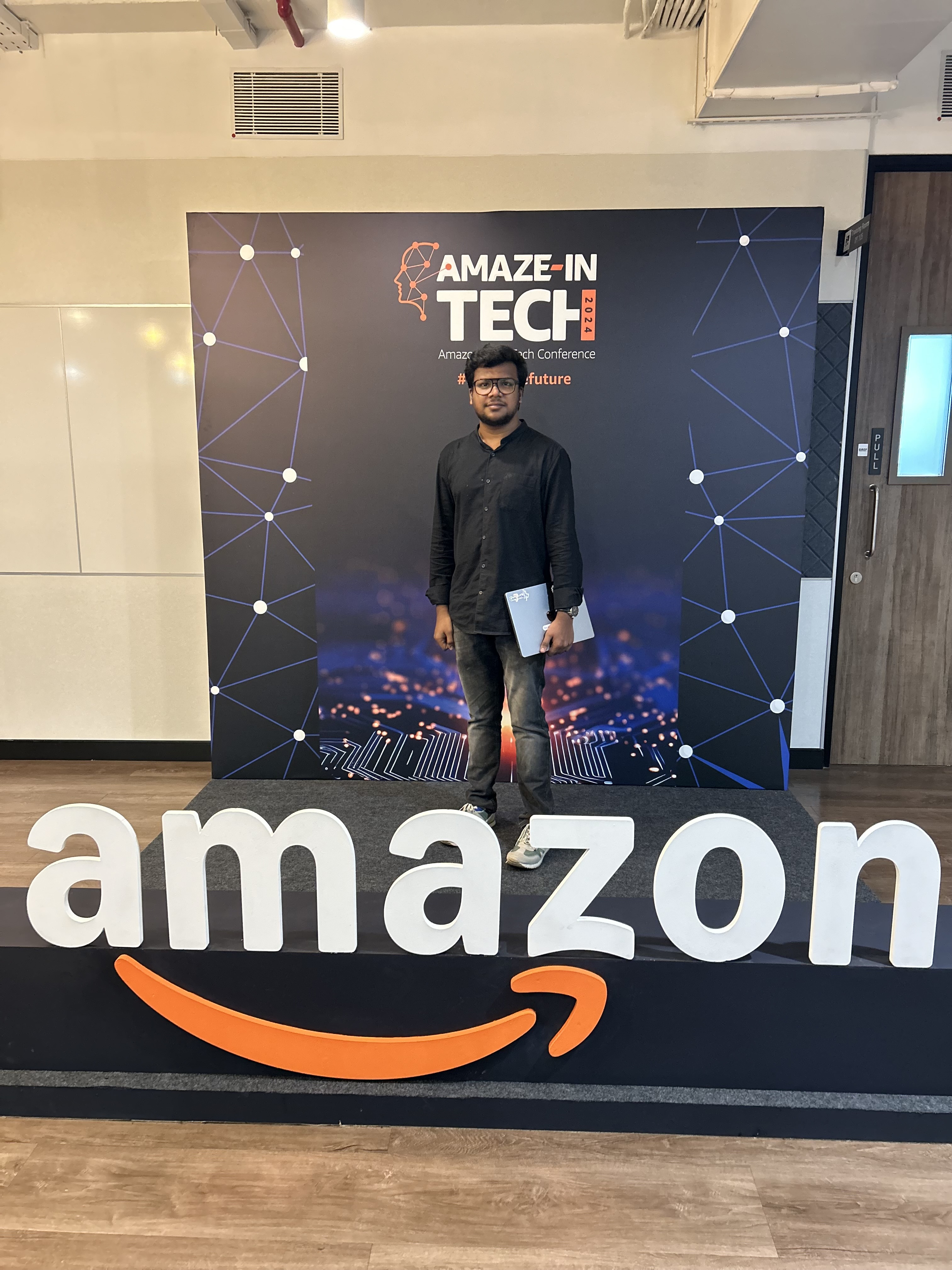 Shabul Hussain at Amazon AMAZE-IN TECH conference