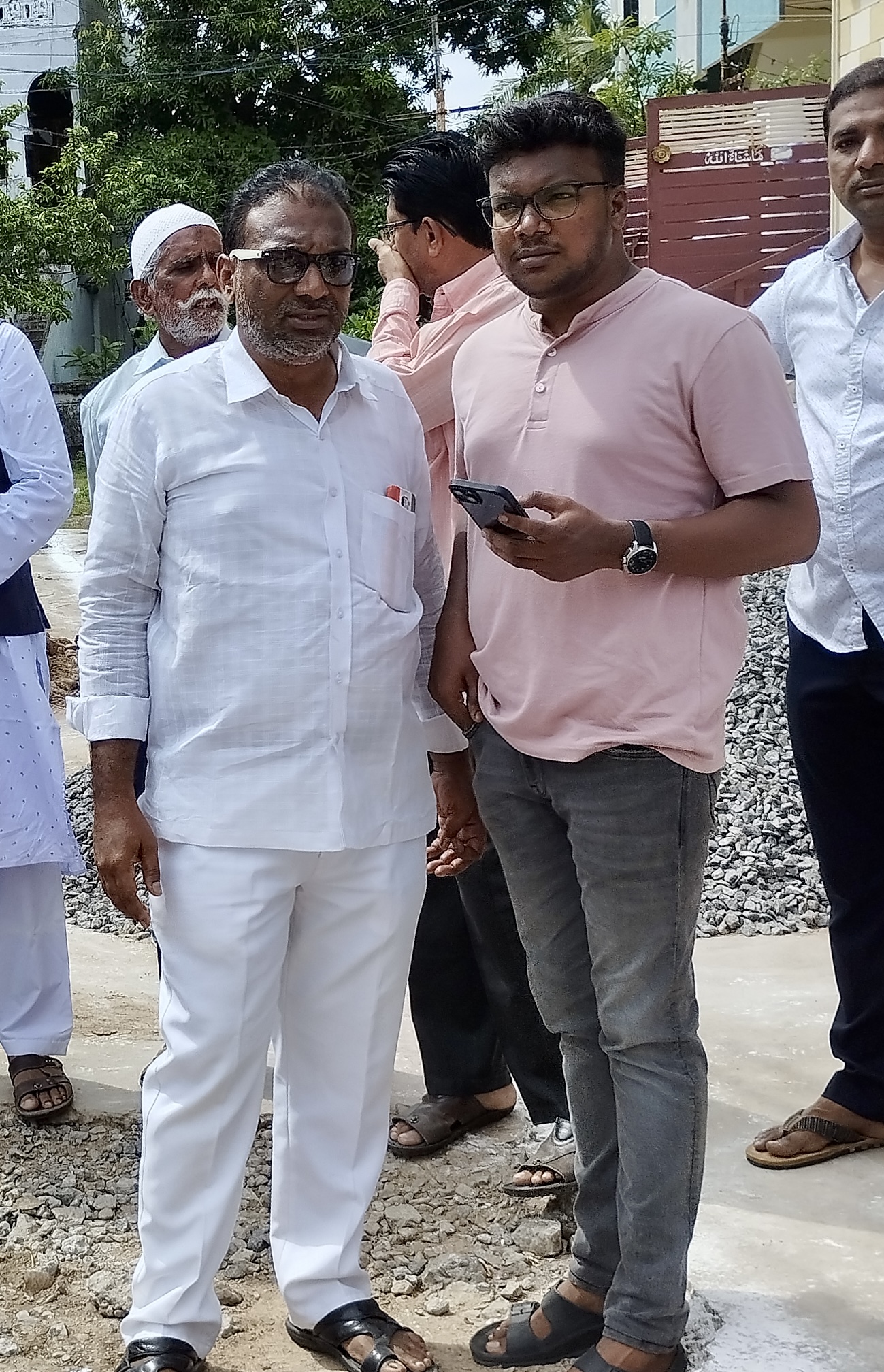 Shabul Hussain at community event with local leader