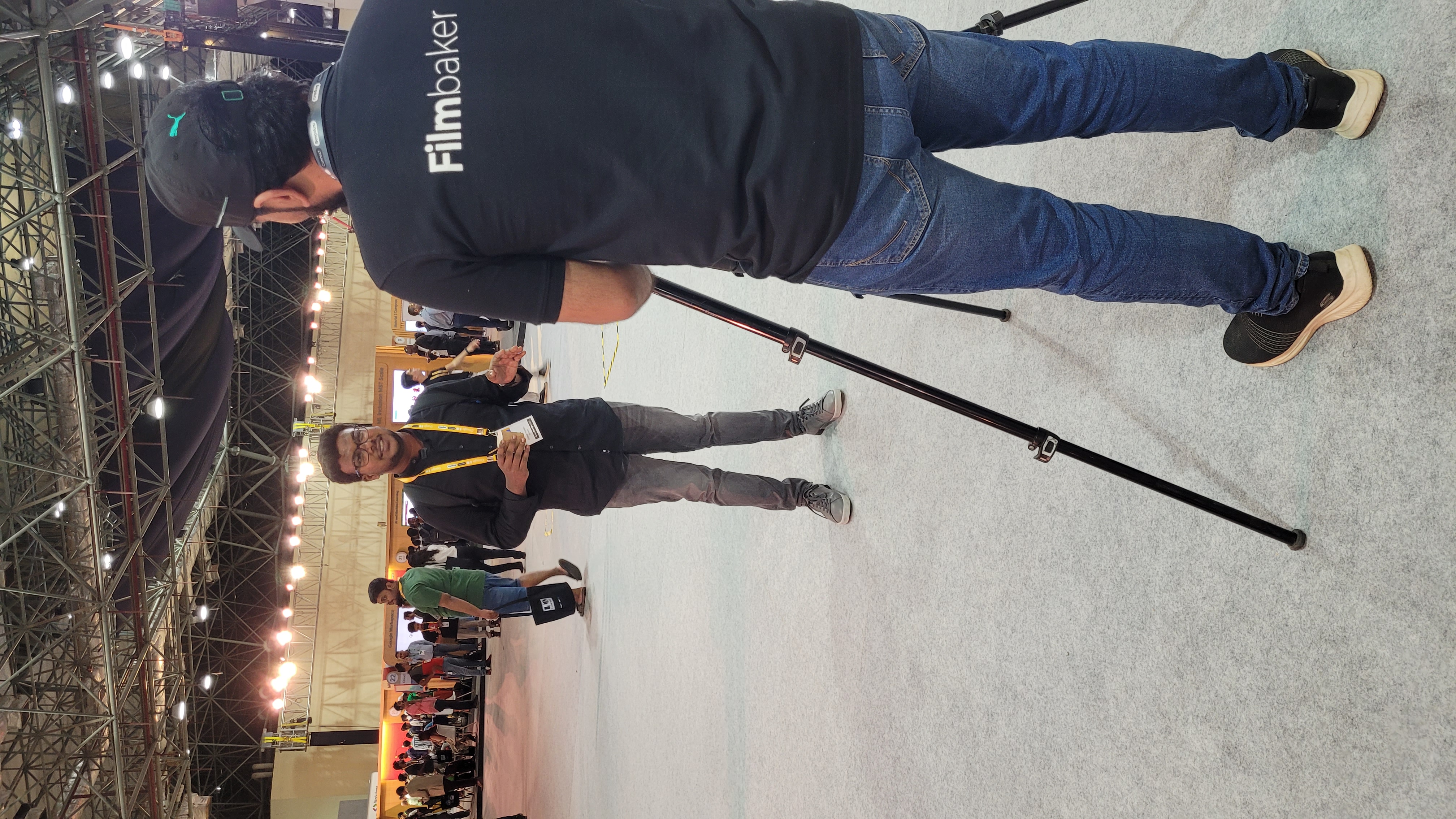 Shabul Hussain at Google IO Connect event with Filmbaker crew