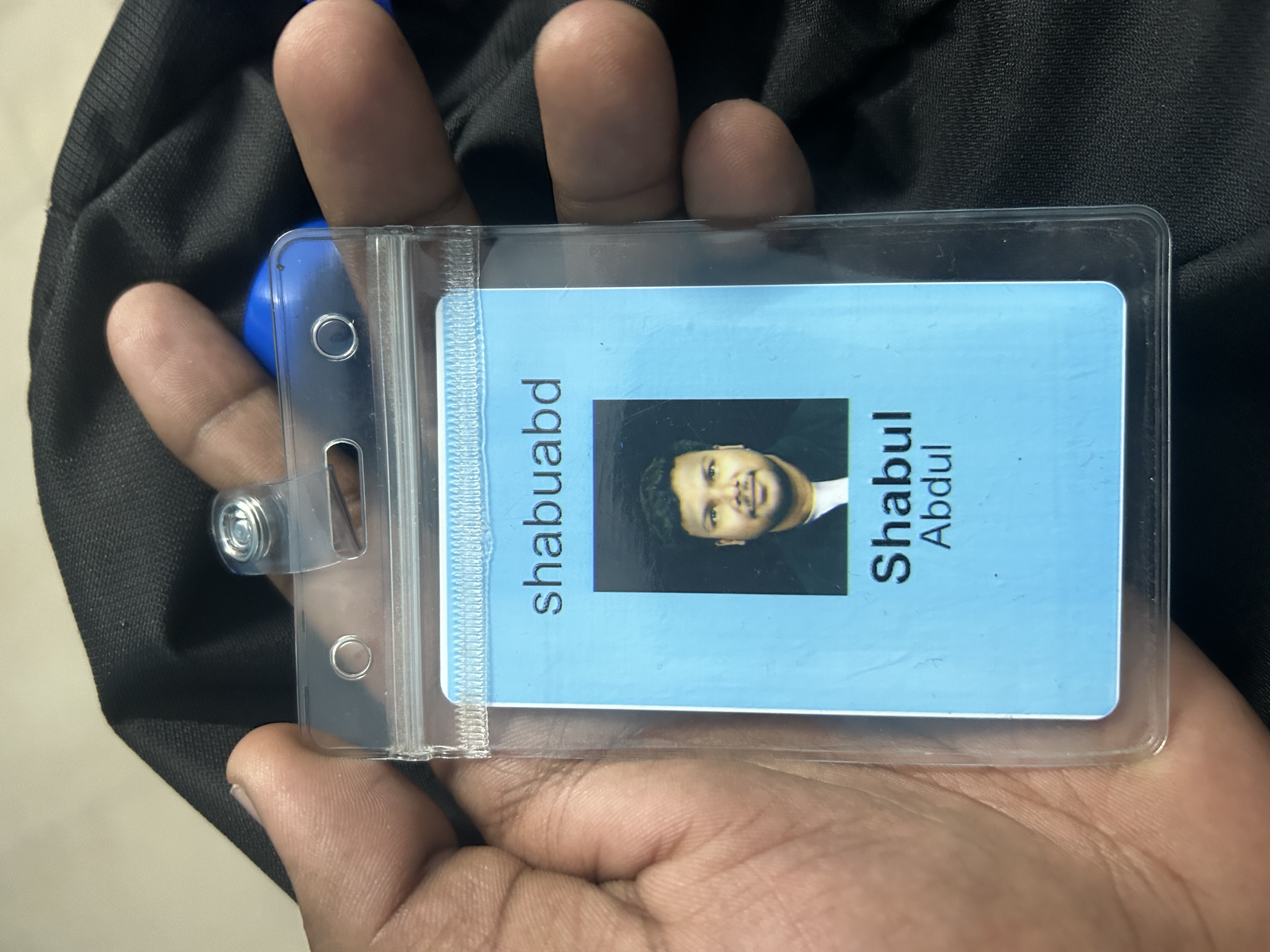 Shabul Abdul official ID card