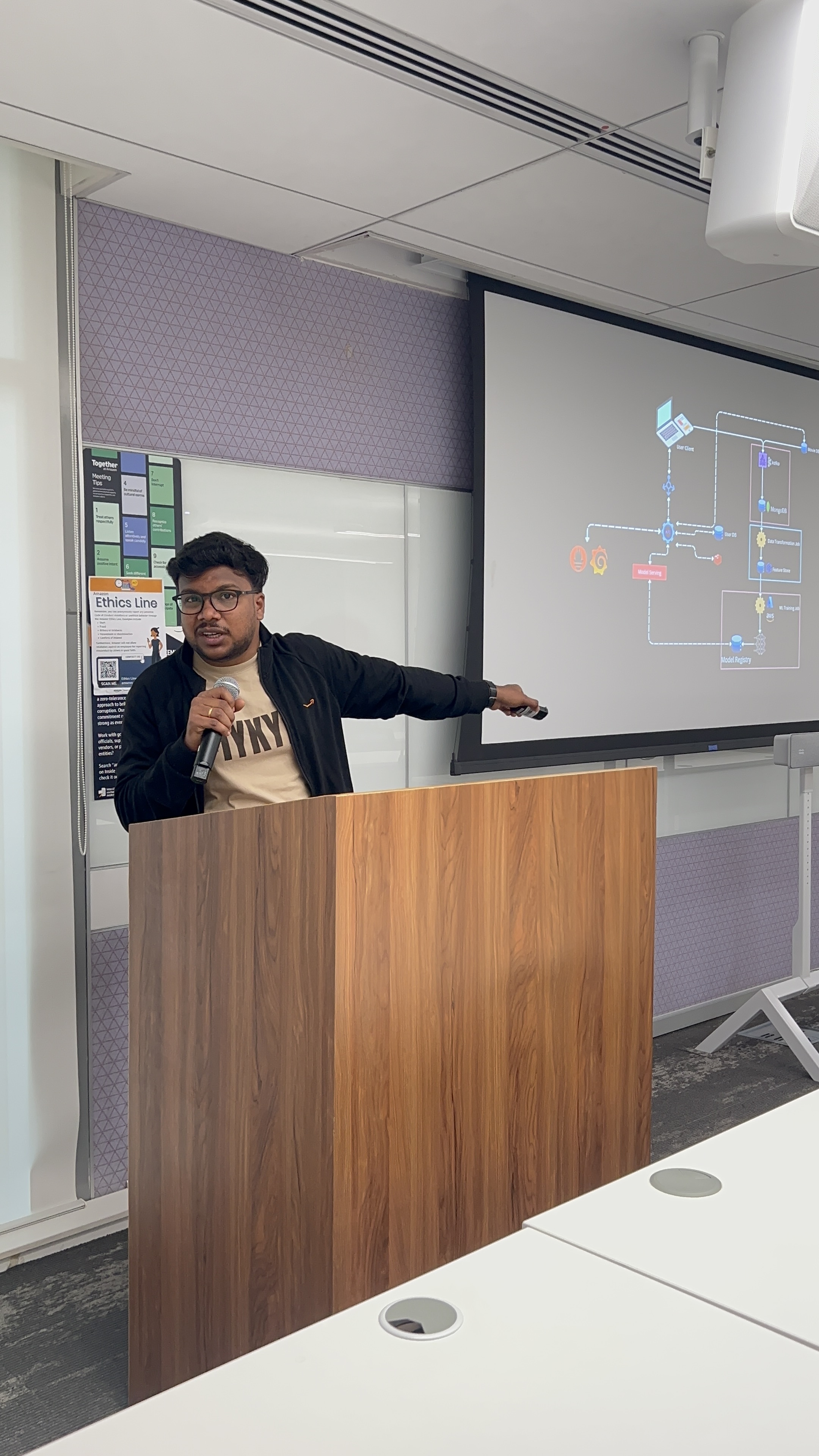 Shabul Hussain presenting tech talk at JPMorgan Chase JPMC